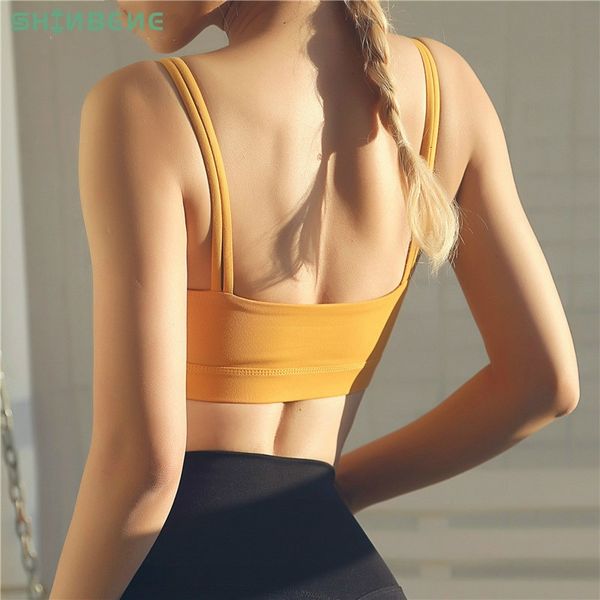 shinbene double spaghetti straps sports bras women solid push up workout jogger bras fitness crop with removable pads
shinbene double spaghetti straps sports bras women solid push up workout jogger bras fitness crop with removable pads