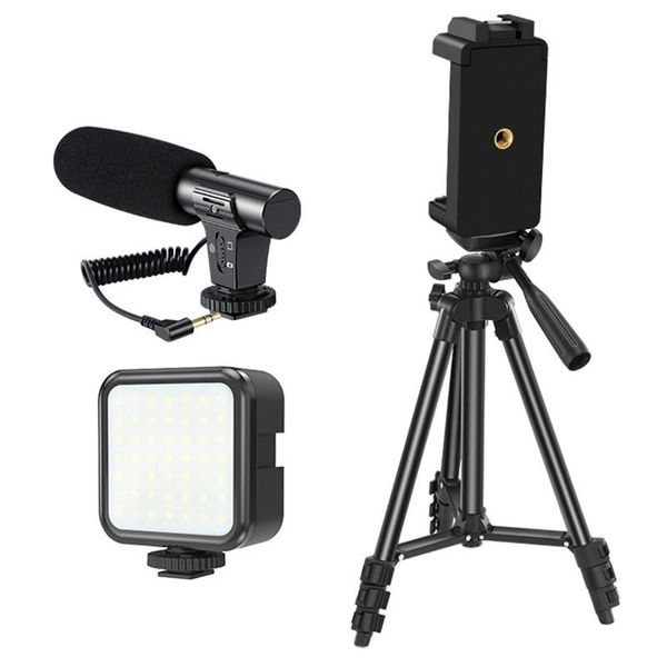 phone video vlog kit phone bracket microphone fill light combination set for vlog live recording
phone video vlog kit phone bracket microphone fill light combination set for vlog live recording