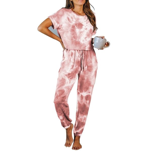 2021 new female house wear tie dye printed pajamas the neck short sleeve lady define comfortable fashion pocket more size gcxk, Gray
2021 new female house wear tie dye printed pajamas the neck short sleeve lady define comfortable fashion pocket more size gcxk, Gray