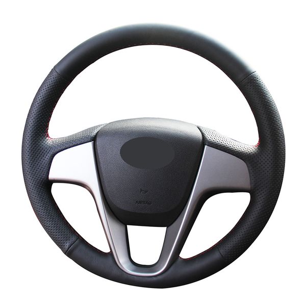 hand-stitched black artificial leather anti-slip car steering wheel cover for solaris (ru) 2010-2020 verna 2010-2020 i20
hand-stitched black artificial leather anti-slip car steering wheel cover for solaris (ru) 2010-2020 verna 2010-2020 i20