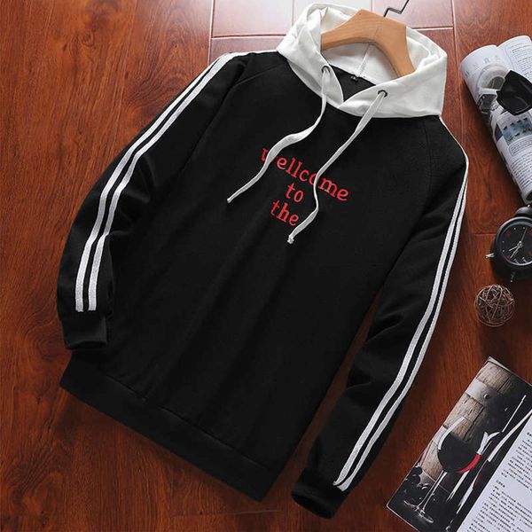 autumn 2020 new pullover hooded sweater men's color block printed baseball shirt, Gray
autumn 2020 new pullover hooded sweater men's color block printed baseball shirt, Gray