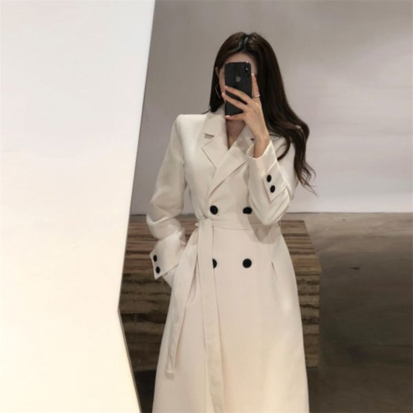autumn women's clothes long trench elegant slim waist outerwear spring sashes cloak dust coat office lady windbreakers 201031, Tan;black
autumn women's clothes long trench elegant slim waist outerwear spring sashes cloak dust coat office lady windbreakers 201031, Tan;black