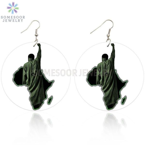 somesoor both printed black history hero power fist wooden drop earrings with african map design dangle jewelry for women gifts, Silver
somesoor both printed black history hero power fist wooden drop earrings with african map design dangle jewelry for women gifts, Silver