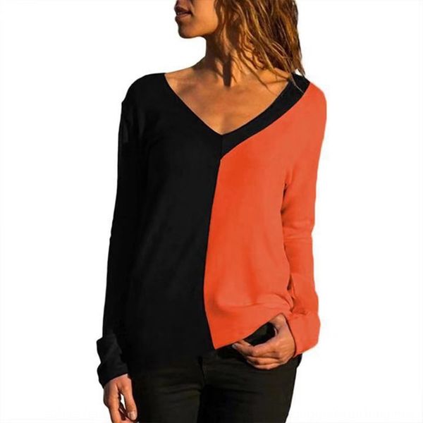 2019 fashionable v-neck contrast color personalized long sleeve for women 2019 fashionable v-neck contrast t-shirt color personalized long s, White
2019 fashionable v-neck contrast color personalized long sleeve for women 2019 fashionable v-neck contrast t-shirt color personalized long s, White