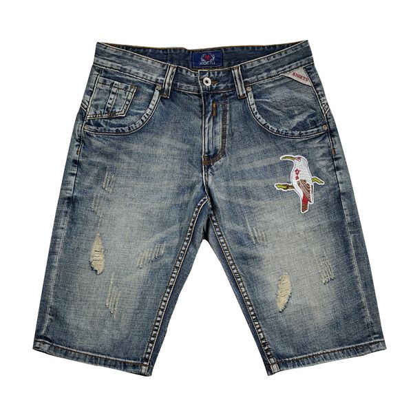 2021 new summer male-style jeans embroidered bird-colored clothes denim short stripe male shorts 4bvf, Blue
2021 new summer male-style jeans embroidered bird-colored clothes denim short stripe male shorts 4bvf, Blue