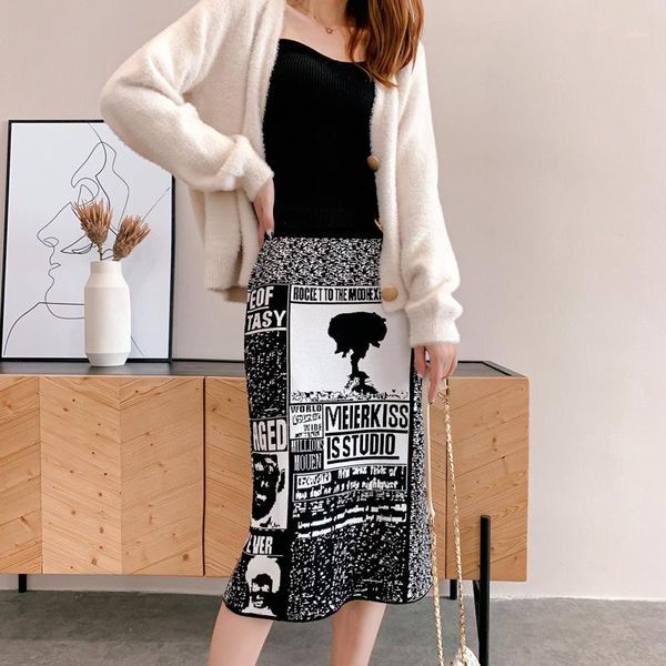 skirts 2021 autumn high waist knitted midi skirt women chic print stretch vintage bodycon winter faldas jupe femme saia1, Black
skirts 2021 autumn high waist knitted midi skirt women chic print stretch vintage bodycon winter faldas jupe femme saia1, Black