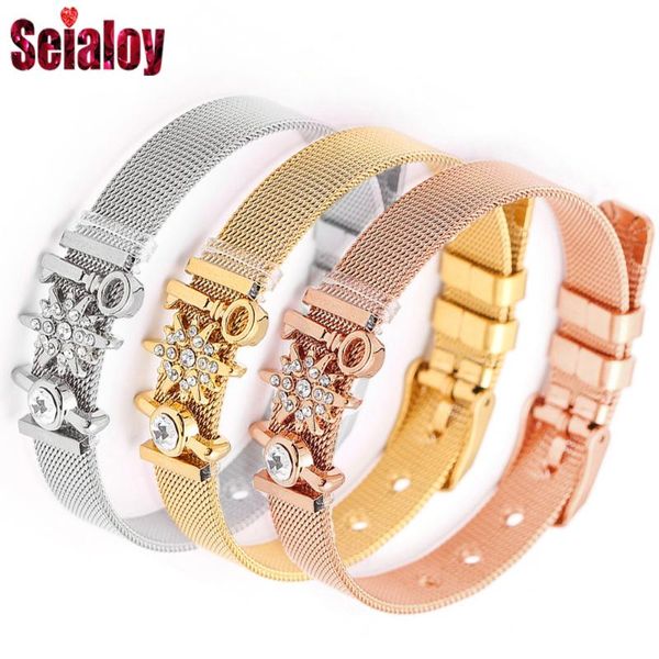 charm bracelets seialoy fashion stainless steel mesh watch chain for women men rose gold brands bracelet bangles jewelry, Golden;silver
charm bracelets seialoy fashion stainless steel mesh watch chain for women men rose gold brands bracelet bangles jewelry, Golden;silver