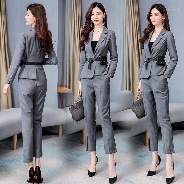 women's two piece pants women spring autumn casual pieces vintage office lady single breasted blazers &pants short suits with belt1, White
women's two piece pants women spring autumn casual pieces vintage office lady single breasted blazers &pants short suits with belt1, White
