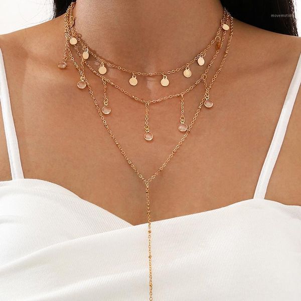 3pcs/set women necklaces set fashion disc tassels crystal clavicle chain gold necklace charm valentine's day gift jewelry1, Golden;silver
3pcs/set women necklaces set fashion disc tassels crystal clavicle chain gold necklace charm valentine's day gift jewelry1, Golden;silver