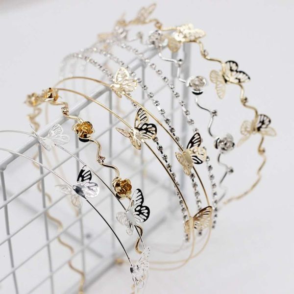 women double layer metal alloy headband elegant hollow butterfly floral hair hoop jewelry rhinestone wedding headdress, Silver
women double layer metal alloy headband elegant hollow butterfly floral hair hoop jewelry rhinestone wedding headdress, Silver