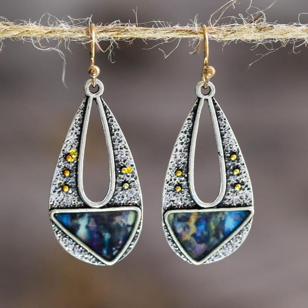 fashion bohemia hollow out water drop earrings for women vintage triangle resin stone statement dangle earrings jewelry, Silver
fashion bohemia hollow out water drop earrings for women vintage triangle resin stone statement dangle earrings jewelry, Silver