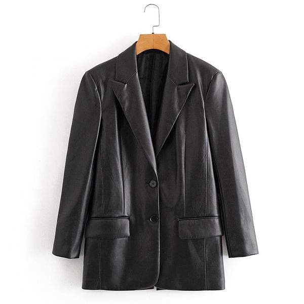 women pu blazers coats 2020 autumn long sleeve single breasted blazer female elegant casual black blazer outerwear clothing, White;black
women pu blazers coats 2020 autumn long sleeve single breasted blazer female elegant casual black blazer outerwear clothing, White;black