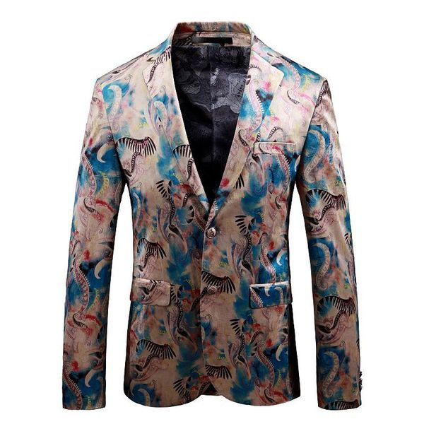 men's suits & blazers floral blazer men 2011 spring brand one button jacket party stage singer costume homme chaquetas hombre de vestir, White;black 
men's suits & blazers floral blazer men 2011 spring brand one button jacket party stage singer costume homme chaquetas hombre de vestir, White;black