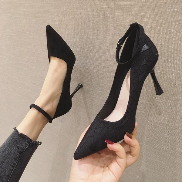 high-heeled shoes 2020 new french girl shoes with pointed ankle strap black women single1
high-heeled shoes 2020 new french girl shoes with pointed ankle strap black women single1