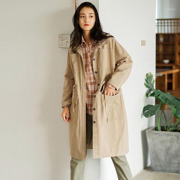 women spring loose waisted trench coat outerwear ladies vintage solid color single breasted coat female long overcoat 20201, Tan;black
women spring loose waisted trench coat outerwear ladies vintage solid color single breasted coat female long overcoat 20201, Tan;black