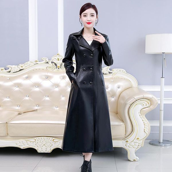 coat fashion x-long autumn winter women pu casual windbreaker long ladies leather jacket belt kg-1035, Black
coat fashion x-long autumn winter women pu casual windbreaker long ladies leather jacket belt kg-1035, Black