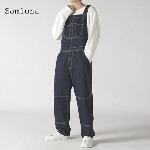 samlona plus size 5xl men's jeans casual denim overalls 2021 european and american style suspender trousers mens summer jumpsuit1, Blue
samlona plus size 5xl men's jeans casual denim overalls 2021 european and american style suspender trousers mens summer jumpsuit1, Blue