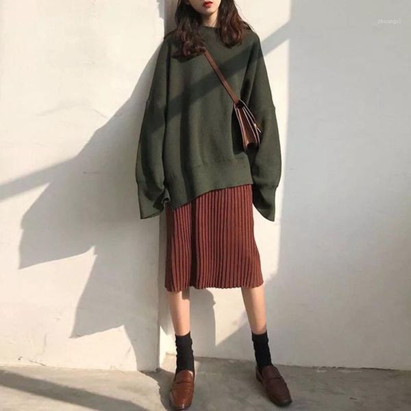 sweater dress two piece sets pullover plus size women's 2021 new autumn winter dress suit loose japan style women's clothes1, Gray
sweater dress two piece sets pullover plus size women's 2021 new autumn winter dress suit loose japan style women's clothes1, Gray