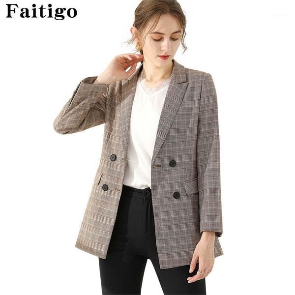 women blazers and jackets autumn winter plaid long sleeve fashion double breasted office ladies coats plus size blazer femme1, White;black
women blazers and jackets autumn winter plaid long sleeve fashion double breasted office ladies coats plus size blazer femme1, White;black