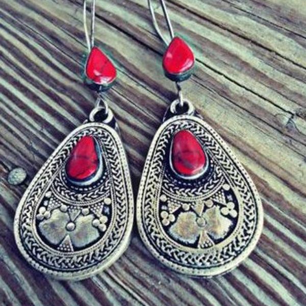 Vintage Tribal Stylish Natural Turquoises Dangle Drop Earring Antique Silver Color Droplets Earrings for Women Jewelry
Vintage Tribal Stylish Natural Turquoises Dangle Drop Earring Antique Silver Color Droplets Earrings for Women Jewelry