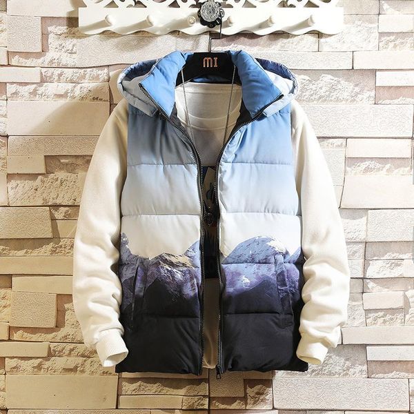 men's vests mens jacket sleeveless vest winter fashion casual slim coats brand clothing cotton-padded men waistcoat big size, Black;white
men's vests mens jacket sleeveless vest winter fashion casual slim coats brand clothing cotton-padded men waistcoat big size, Black;white
