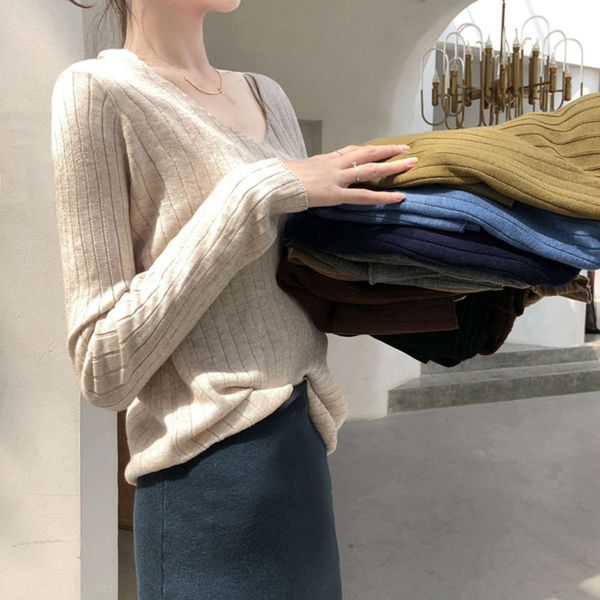 lazy style long drs women's loose sleeve v-neck spring and autumn t-shirt korean 2020 versatile top, White
lazy style long drs women's loose sleeve v-neck spring and autumn t-shirt korean 2020 versatile top, White