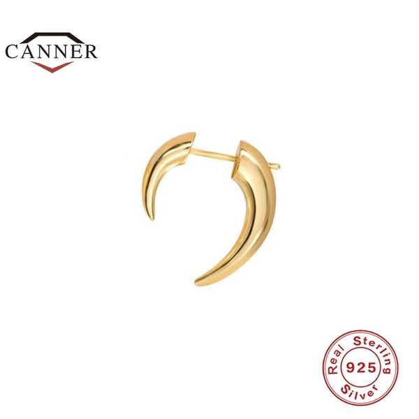 stud canner 1 pc real 925 sterling silver creative glossy horn earrings for women piercing earring ear buckle jewelry pendientes, Golden;silver
stud canner 1 pc real 925 sterling silver creative glossy horn earrings for women piercing earring ear buckle jewelry pendientes, Golden;silver