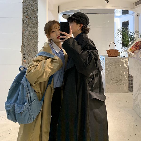 w88348 2020 autumn new over knee handsome men's windbreaker, Tan;black
w88348 2020 autumn new over knee handsome men's windbreaker, Tan;black