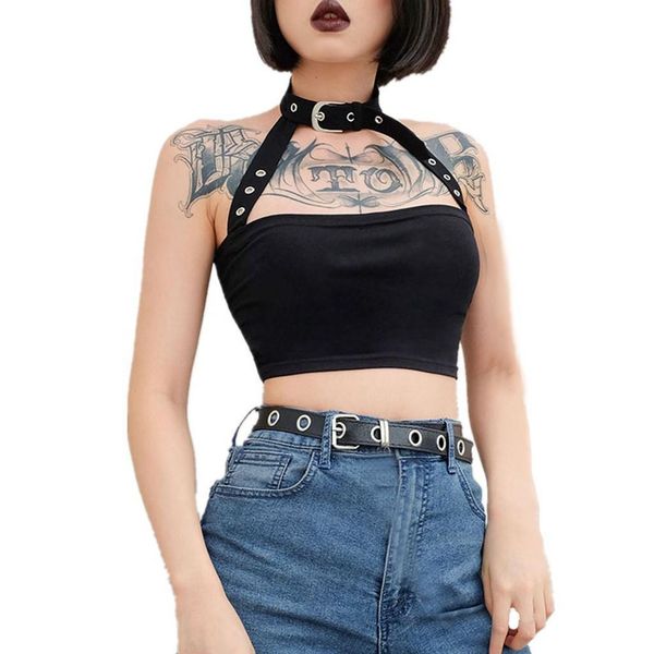 fashion womens hang neck vest gothic strapless backless tank trend design night clubwear party tank mujer, White
fashion womens hang neck vest gothic strapless backless tank trend design night clubwear party tank mujer, White