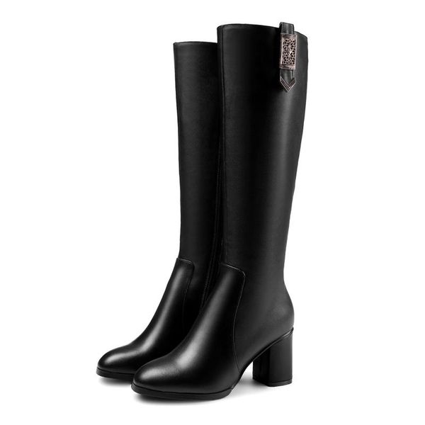 boots classic women's genuine leathers high heel women winter luxury shoes designers botas mujer invierno long, Black
boots classic women's genuine leathers high heel women winter luxury shoes designers botas mujer invierno long, Black