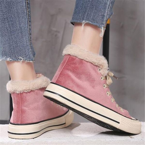 new 2020 winter vulcanized snow boots women suede leather sport shoes female outdoor cotton-padded shoes warm sneakers pink gray, Black
new 2020 winter vulcanized snow boots women suede leather sport shoes female outdoor cotton-padded shoes warm sneakers pink gray, Black