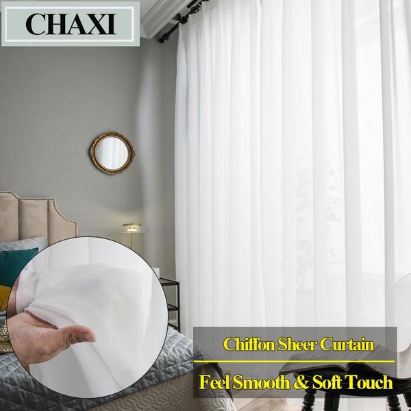 curtain & drapes chaxi luxurious chiffon white sheer curtains for living room bedroom window voile tulle feel smooth and soft touch
curtain & drapes chaxi luxurious chiffon white sheer curtains for living room bedroom window voile tulle feel smooth and soft touch