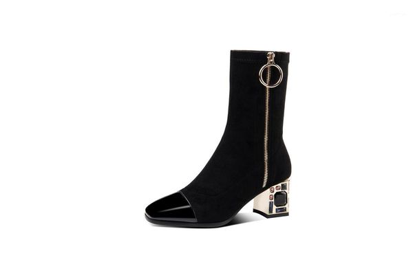 lmyom brand genuine layer cow leather fashion boots stretch boots rhinestone thin large size34-42 mid-tube1, Black
lmyom brand genuine layer cow leather fashion boots stretch boots rhinestone thin large size34-42 mid-tube1, Black