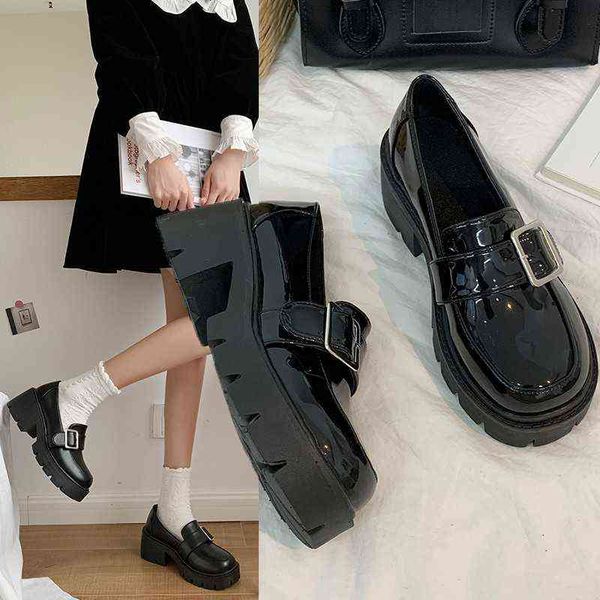 dress women platform loafers buckle boat belt thick sole leather lolita round toe oxford shoes high heel casual shoe 9151n 220309, Black
dress women platform loafers buckle boat belt thick sole leather lolita round toe oxford shoes high heel casual shoe 9151n 220309, Black