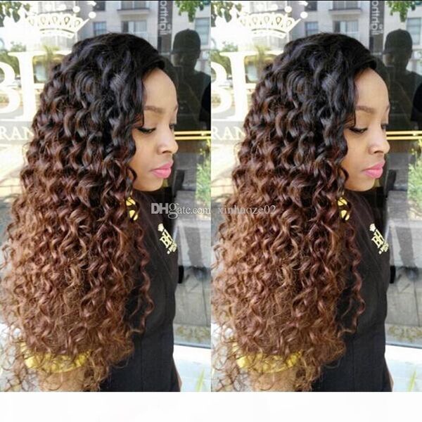 1b 30 ombre deep part lace front human hair wigs with baby hair curly remy pre plucked brazilian full lace wig bleached knots, Black;brown
1b 30 ombre deep part lace front human hair wigs with baby hair curly remy pre plucked brazilian full lace wig bleached knots, Black;brown