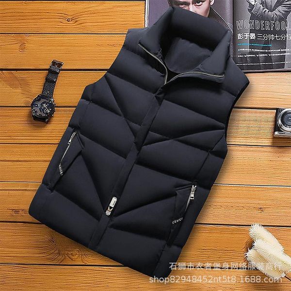 2020 men's normal straight hem stand collar solid color slim zipper casual side seam pocket cardigan blue vest, Black;white
2020 men's normal straight hem stand collar solid color slim zipper casual side seam pocket cardigan blue vest, Black;white