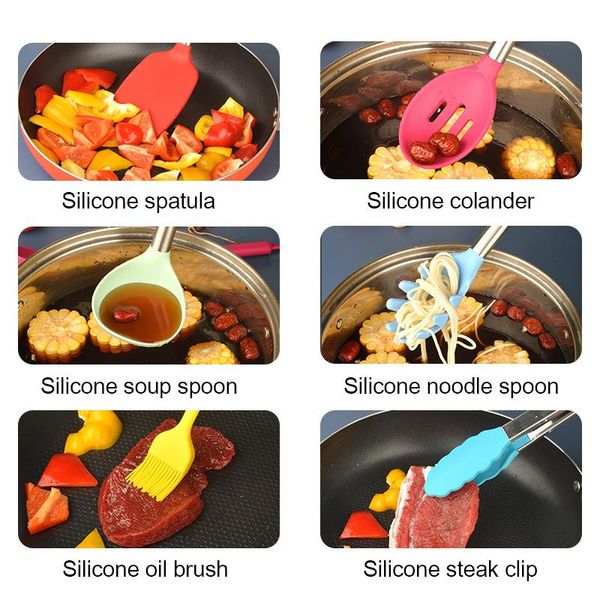 14 pcs silicone kitchenware set heat resistant non stick pan kitchen cooking stainless steel baking set with storage box tools wmtlti
14 pcs silicone kitchenware set heat resistant non stick pan kitchen cooking stainless steel baking set with storage box tools wmtlti