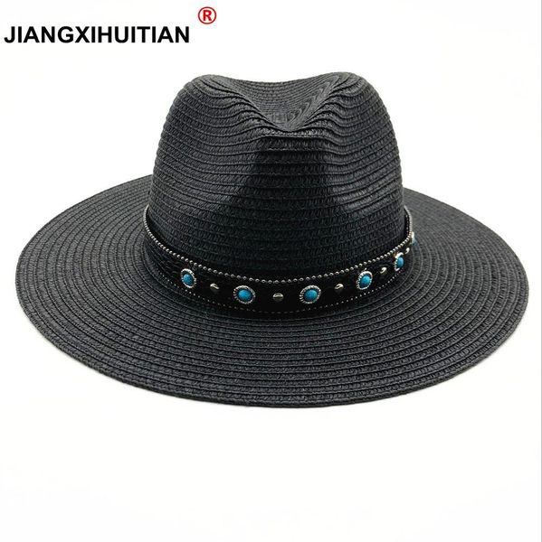 2018 new summer british gem belt beading flat brimmed straw hat shading sun hat lady fashion beach hat men jazz wmttup xhlove, Black;white
2018 new summer british gem belt beading flat brimmed straw hat shading sun hat lady fashion beach hat men jazz wmttup xhlove, Black;white