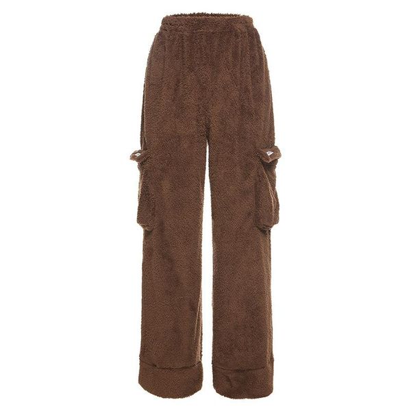 women winter pants with pocket stitching loose pants female autumn full length streetwear polyester fluffy warm trousers, Black;white
women winter pants with pocket stitching loose pants female autumn full length streetwear polyester fluffy warm trousers, Black;white