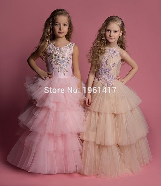 2020 lovely baby flower girls dresses tiered lace appliques girl pageant dress v neck floor length girls formal gowns, Red;yellow
2020 lovely baby flower girls dresses tiered lace appliques girl pageant dress v neck floor length girls formal gowns, Red;yellow