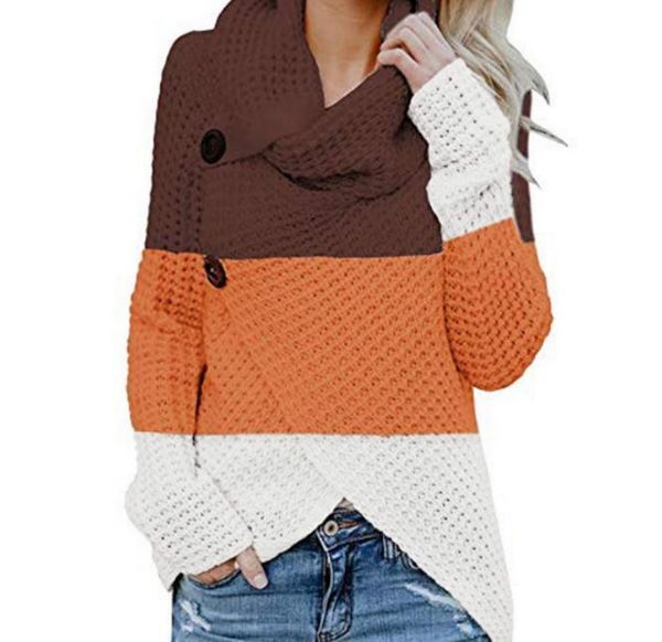 women's sweaters autumn and winter long-sleeved t-shirt bottoming shirt irregular color block turtleneck sweater, White;black
women's sweaters autumn and winter long-sleeved t-shirt bottoming shirt irregular color block turtleneck sweater, White;black