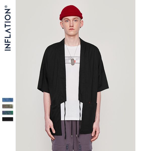 inf men's clothing | 2019 spring new tide brand men's four-color wild shirt robe men's shirt personality trend, White;black
inf men's clothing | 2019 spring new tide brand men's four-color wild shirt robe men's shirt personality trend, White;black