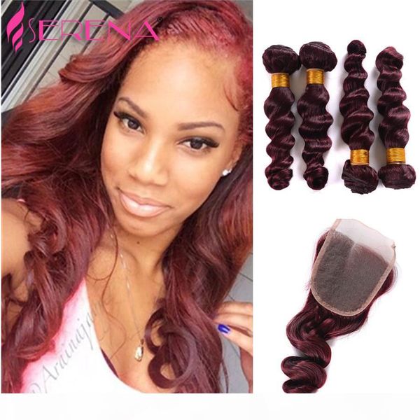 factory price new style burgundy hair extensions loose wave 100g 5pcs lot brazilian peruvian 99j human hair weaves red wine color closure, Black;brown
factory price new style burgundy hair extensions loose wave 100g 5pcs lot brazilian peruvian 99j human hair weaves red wine color closure, Black;brown