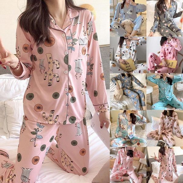 women's pajamas sets cute cartoon printed sleepwear female two pieces shirts + pants nighties 2020 new fashion nightwear gift, Black;red
women's pajamas sets cute cartoon printed sleepwear female two pieces shirts + pants nighties 2020 new fashion nightwear gift, Black;red