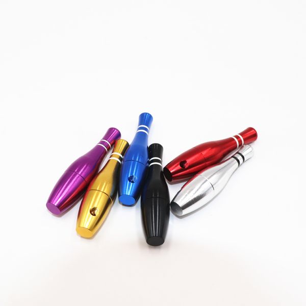 tobacco 76mm bowling bottle smoking filter holder metel pipes cigarette style colorful bullet pipes mini small fliter uskgc
tobacco 76mm bowling bottle smoking filter holder metel pipes cigarette style colorful bullet pipes mini small fliter uskgc
