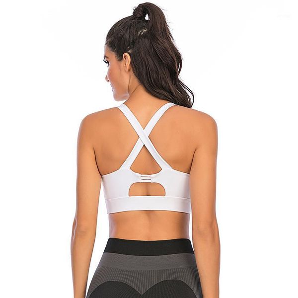 sports bra fitness women active wear running cross back solid yoga crop jogging femme bralette1, White;black
sports bra fitness women active wear running cross back solid yoga crop jogging femme bralette1, White;black