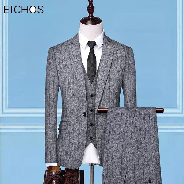 three-piece slim suit men blazer wedding male groom suits men formal brand prom single breasted stripes tuxedo man 201105, White;black
three-piece slim suit men blazer wedding male groom suits men formal brand prom single breasted stripes tuxedo man 201105, White;black