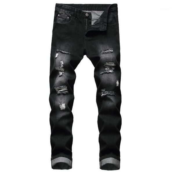 fashion luxury men's distressed straight non stretch jean pants slim fit casual male ripped black denim trousers hombre pants1, Blue
fashion luxury men's distressed straight non stretch jean pants slim fit casual male ripped black denim trousers hombre pants1, Blue