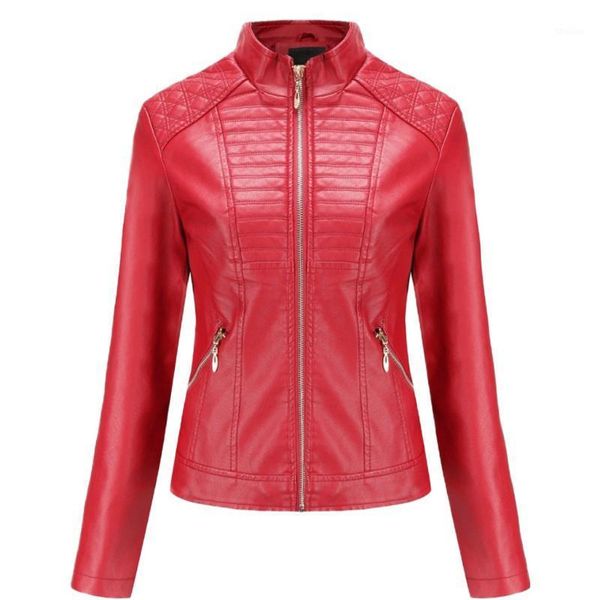 women's leather & faux pu jacket women autumn winter motorcycle jackets zipper basic coat mandarin collar biker 5 color outerwear1, Black
women's leather & faux pu jacket women autumn winter motorcycle jackets zipper basic coat mandarin collar biker 5 color outerwear1, Black