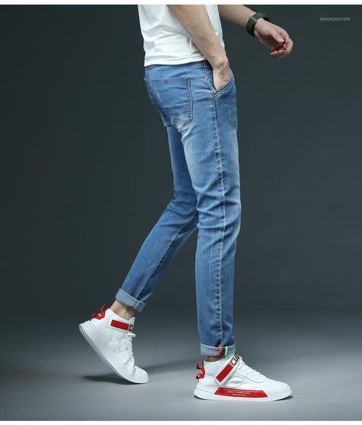 men's jeans mens 2021 spring and autumn men's cotton slim comfortable elastic small straight tubemulticolor pants1, Blue
men's jeans mens 2021 spring and autumn men's cotton slim comfortable elastic small straight tubemulticolor pants1, Blue